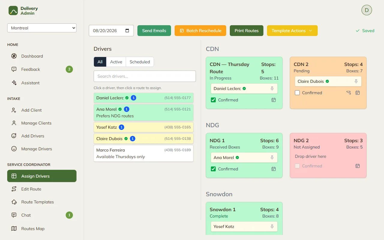 MADA Driver App — The Admin Console. — screen 2 of 5