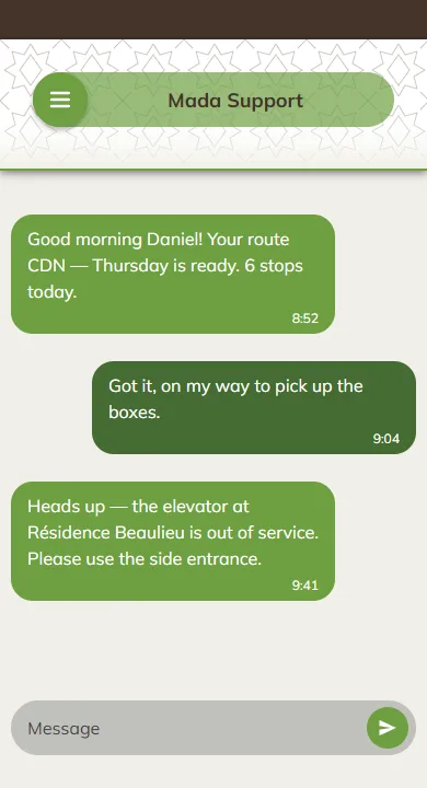 MADA Driver App — screen 4 of 4