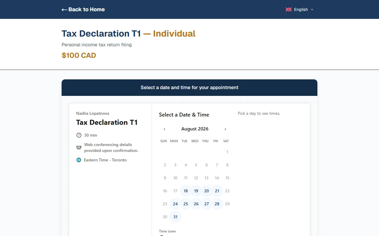 Lopatnova Bookkeeping — screen 3 of 3